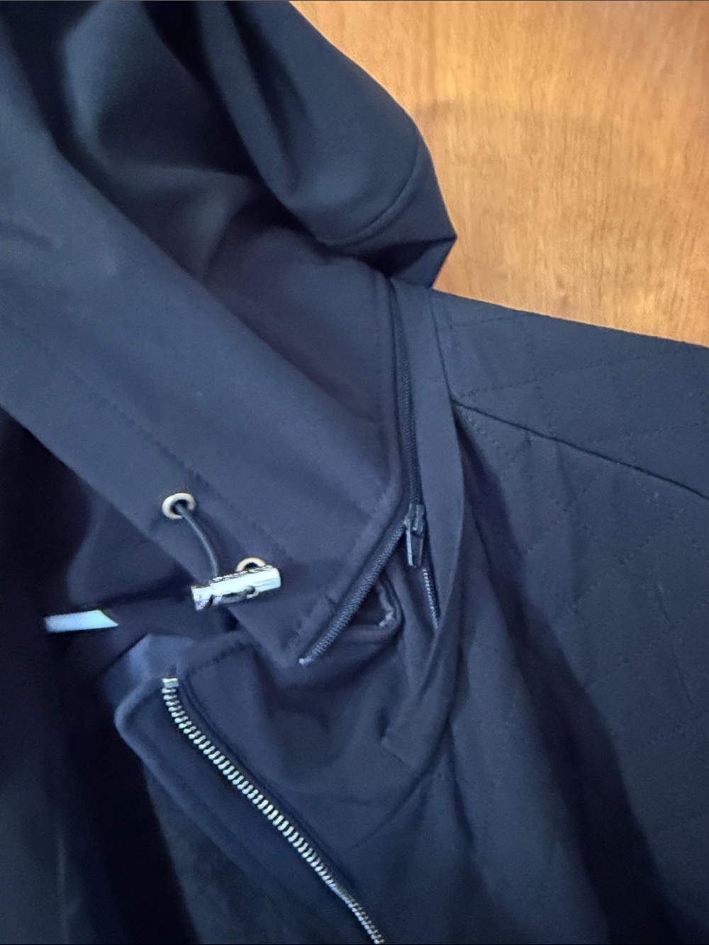 Michael Kors Black Hooded Trench Coat with Faux-Fur Lining - Picture 7 of 8